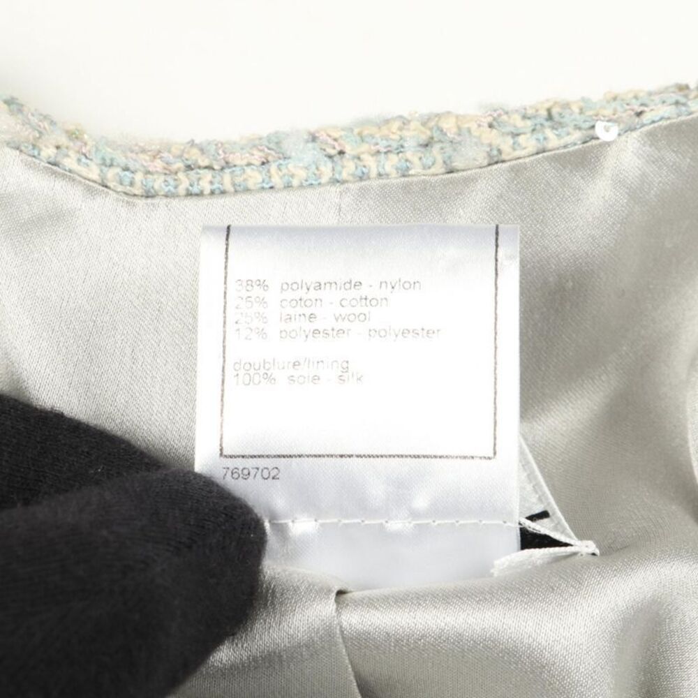 Chanel Collarless Jacket Cc Coco Mark Button P299… - image 5